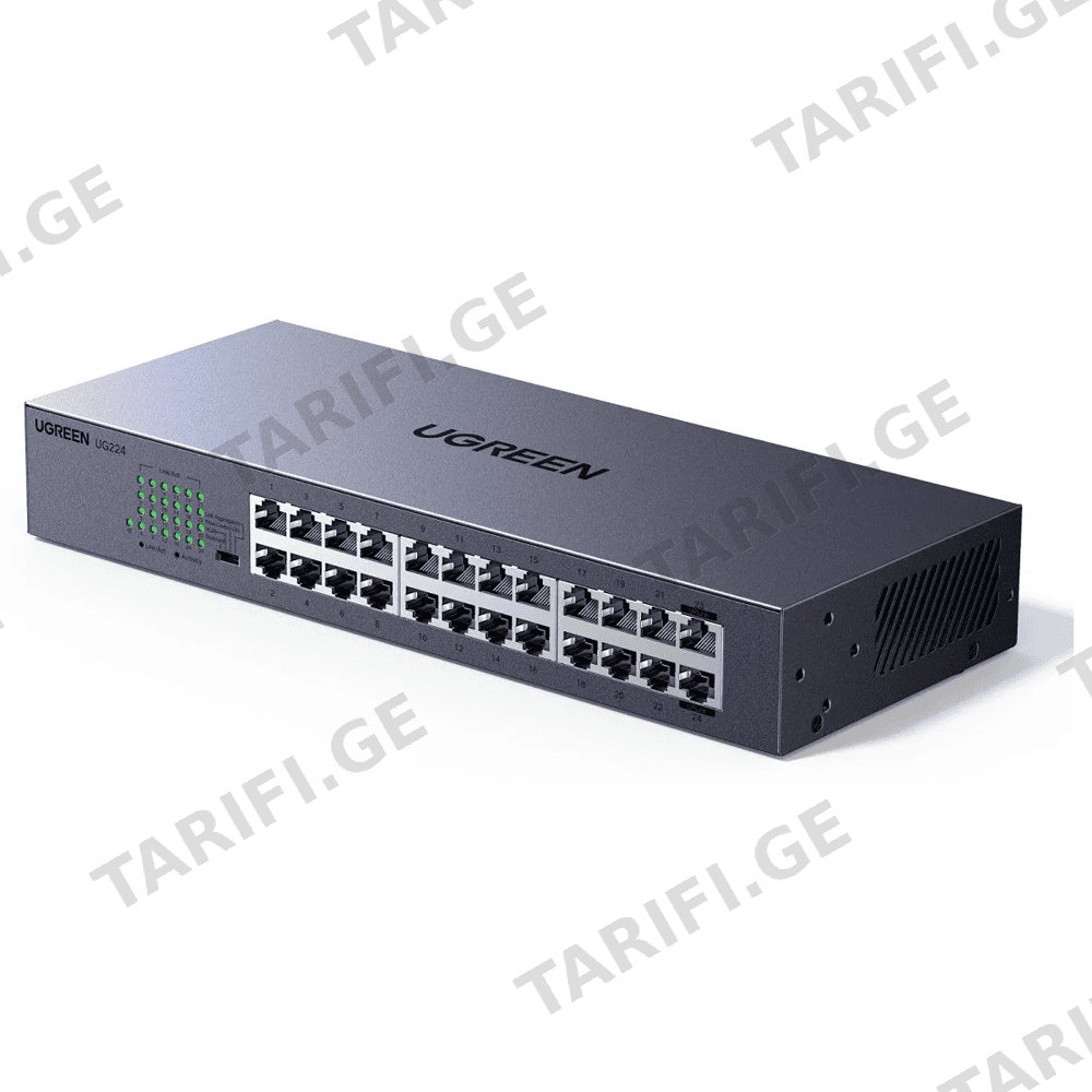 სვიჩი UGREEN CM740 (35374EU), 24-Port Gigabit, Switch, Grey