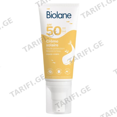 ბიოლაინი - საბავშვო კრემი მზისგან დამცავი SPF50 /0თვ+/ 50მლ