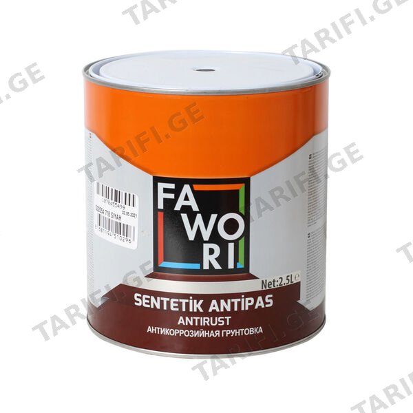 2,5ლ ანტიკოროზიული საღებავი შავი FWR ANT.S02054 718 SIYAH 2.5LT