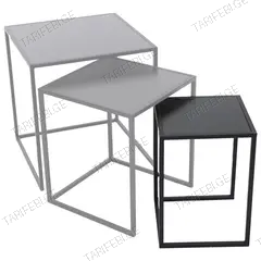 სადგამი ყვავილის ქოთნის Mega Collections Eton Sidetable Square Black W27H38
