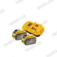 (12000mAh/18V) 2ც აკუმულატორი + სწრაფდამტენი DeWALT DCB118Y2