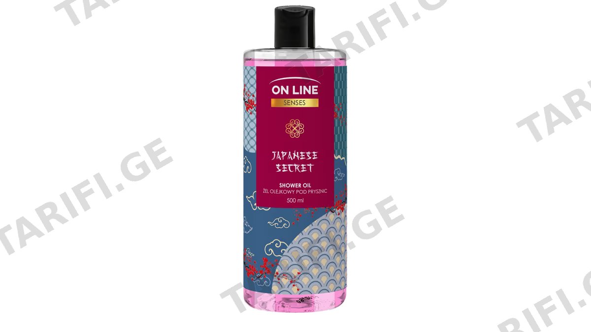 ონ ლაინ შხაპის ზეთი 2533 Senses Japanese Secret 500მლ *