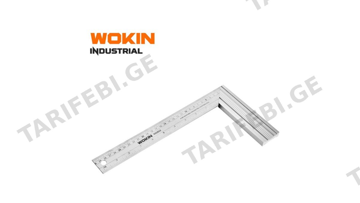 გონიო Wokin 501612, 300mm, 12″, Aluminum Steel Angle Square (Industrial), Silver