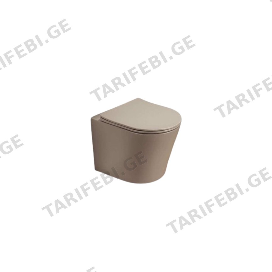დასაკიდი უნიტაზი Pate B2330MC Rimless Matt კაპუჩინო