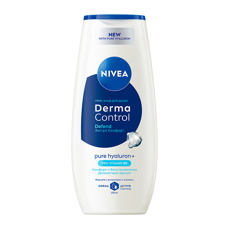 ნივეა შხაპ.გელი-კრემი ქალ. Derma control 250მლ,