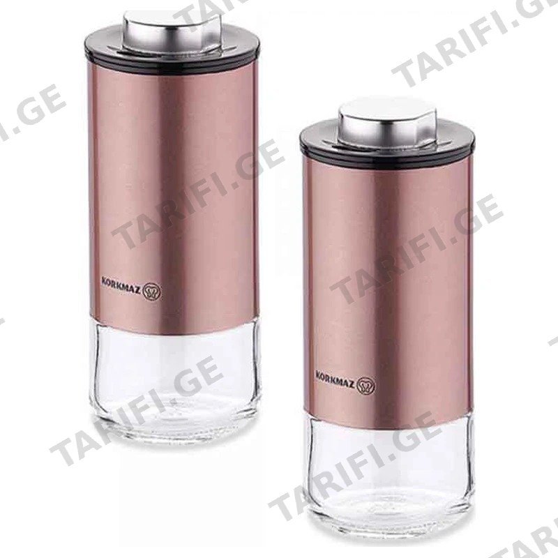 მარილისა და პილპილის საფქვავი KORKMAZ A5521-2 ROSEGOLD