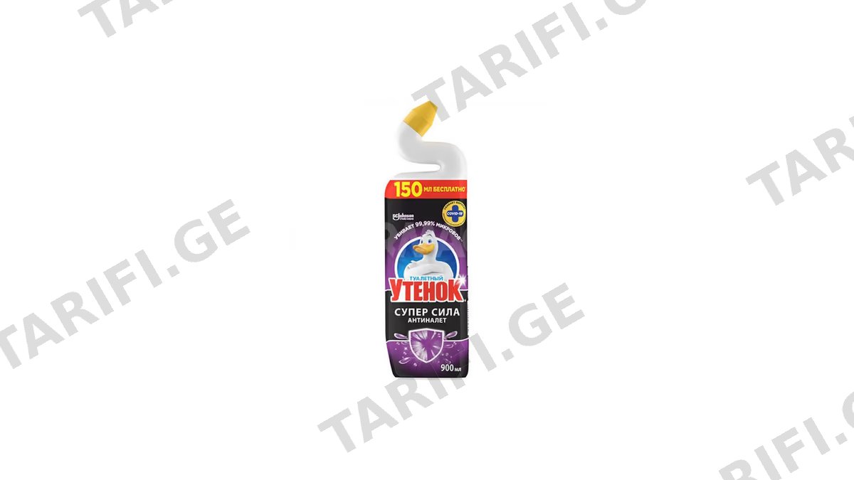 Утенок ტუალეტის იხვი ნადების და ჟანგის საწ. ხილვადი ეფექტი 900 მლ (12) NC2