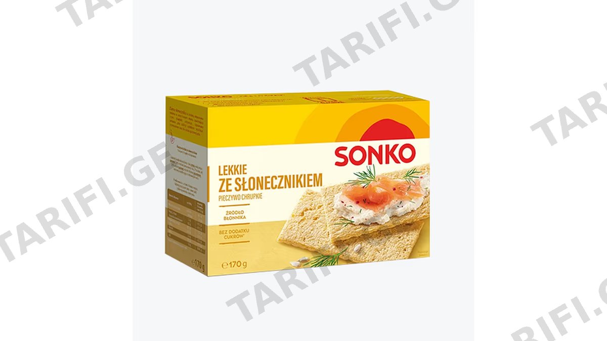 ხრაშუნა პური/Sonko/მზესუმზირით 10*170გ