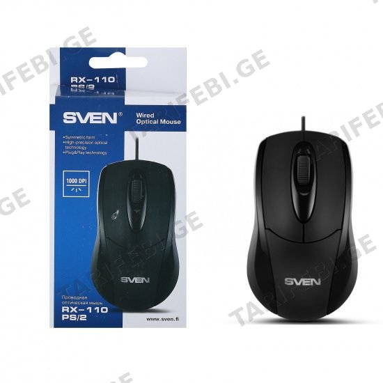 მაუსი Sven RX-110 PS/2 black