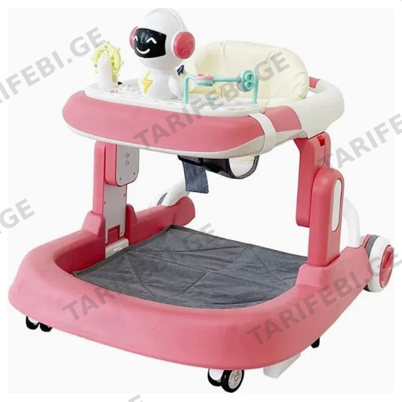 საბავშვო ჭოჭინა GOLDEN CHILD BABY-926-3-PINK სილიკონის ბორბლებით