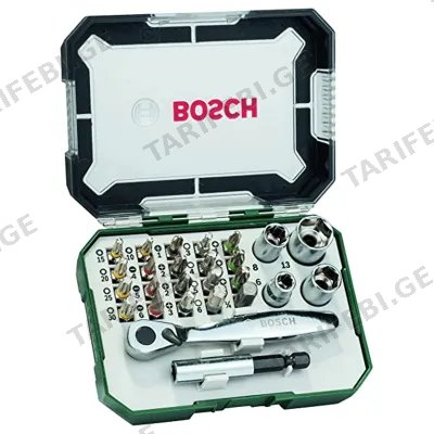 ლითონის ხრახნიანი ბიტისა და RATCHET ნაკრები BOSCH