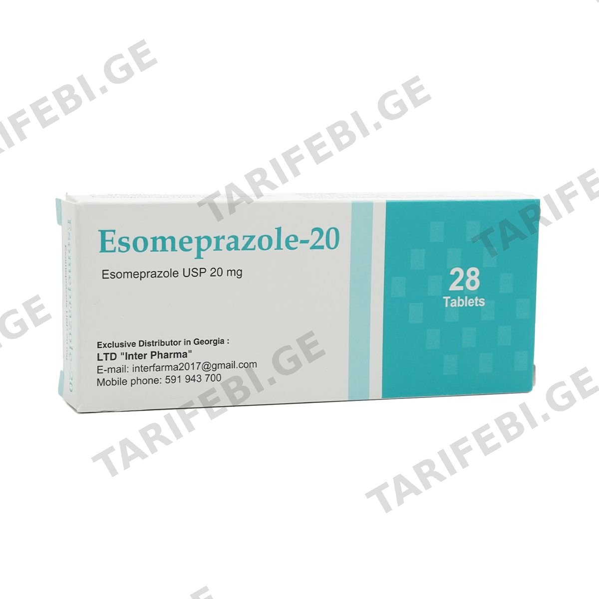 ესომეპრაზოლი 20 - Esomeprazole 20 20მგ 28 ტაბლეტი