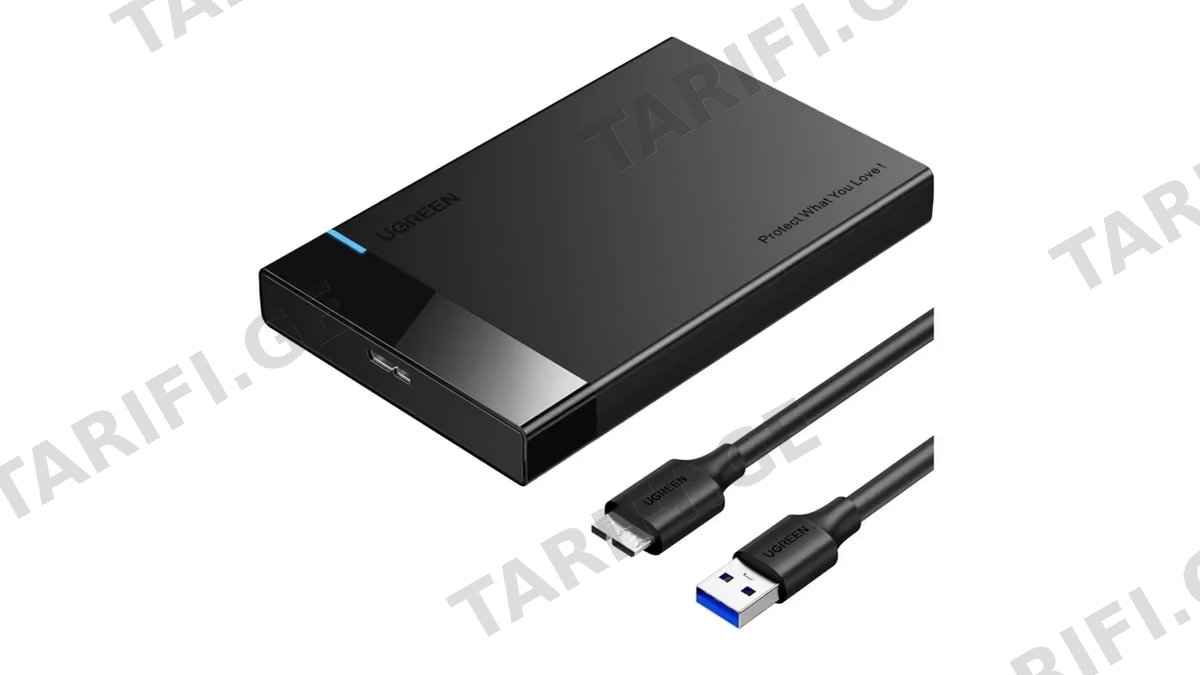 მყარი დისკის ქეისი UGREEN 30847, 2.5″ Hard Drive Enclosure USB 3.0 to SATA III