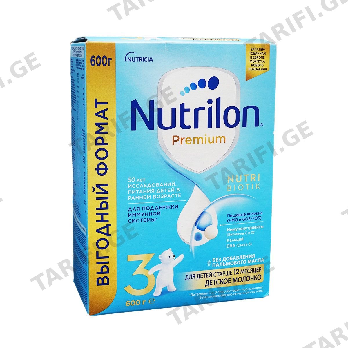 რძის ნაზავი PREMIUM 3 600გ 5591 ნუტრილონი - Nutrilon
