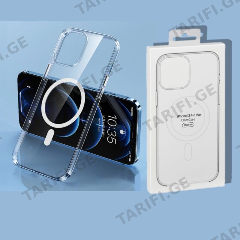 Iphone 13 Pro Magsafe Case Გამჭვირვალე Ქეისი