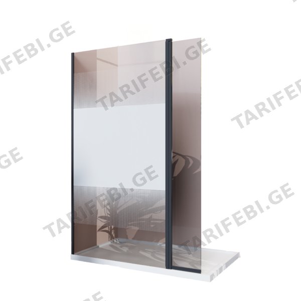 მინის ტიხარი (90x200+40x200cm) (S253-90BS)
