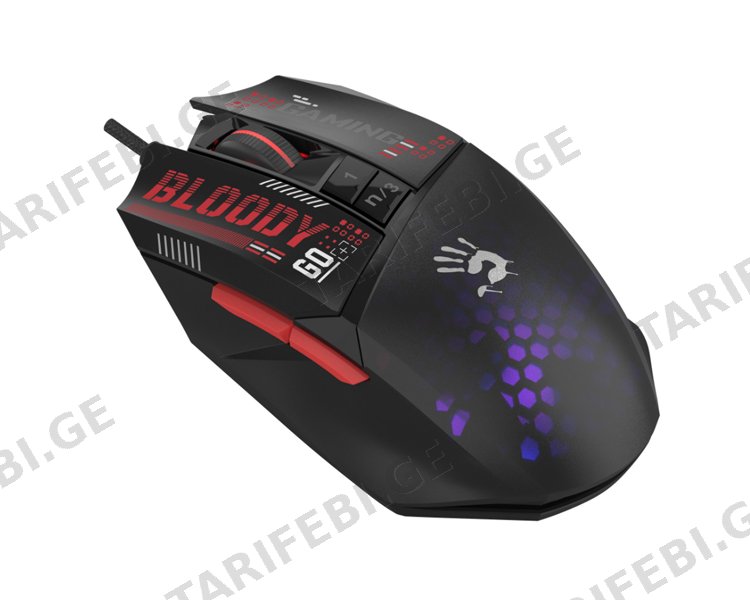 მაუსი A4tech W60 Max Mini Lightweight RGB Gaming Mouse Black