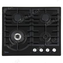 Midea MG696TGB გაზის ჩასაშენებელი ქურის ზედაპირი