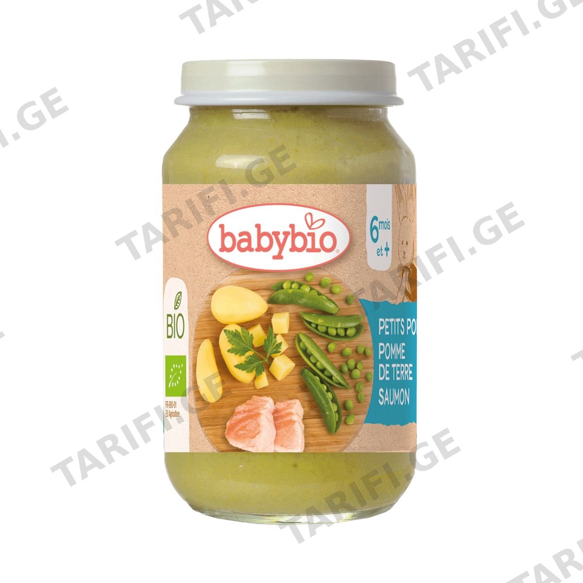 BabyBio - ბეიბი ბიო ლანჩ მენიუ ორაგული და ბოსტნეული 9198