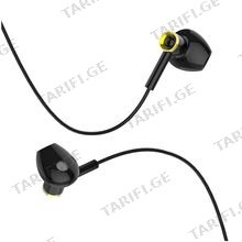 HOCO M47 Canorous wire control earphones with microphone Black