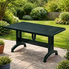 ბაღის მაგიდა Comfort SELVI Dark green 140x80 სმ