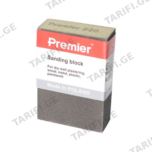 ზუმფარა ღრუბელზე P220 მართკუთხედი PREMIER