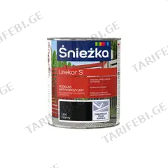 გრუნტი ანტიკოროზიული ლითონისთვის Sniezka Urekor S შავი 0,8 ლ