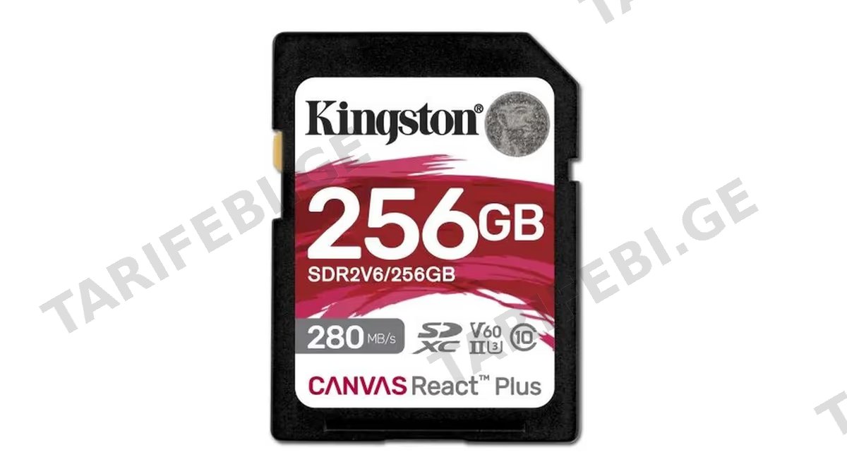 Kingston 256GB SDXC UHS-II Canvas React Plus (SDR2V6/256GB)