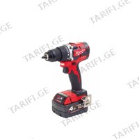 (18V) ბურღი-ხრახნდამჭერი Milwaukee M18 CBLDD-402C