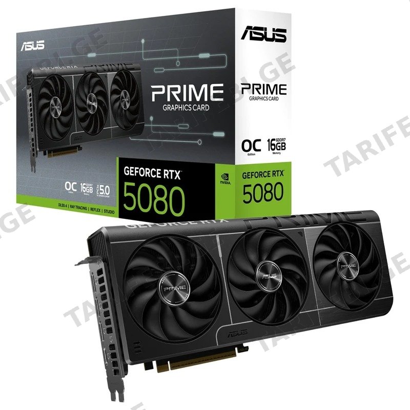 ვიდეო დაფა ASUS PRIME RTX 5080 O16G 16GB GDDR7 256-BIT