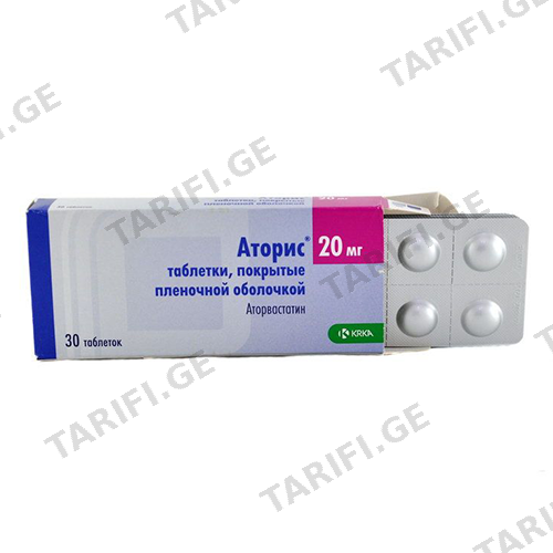 ატორისი ტაბლეტი 20მგ #28 0 Atoris tab 20mg #28