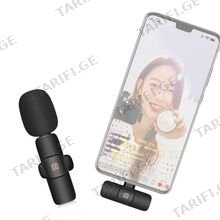 PULUZ Wireless Microphone 1x უსადენო სამკერდე მიკროფონი Lighting