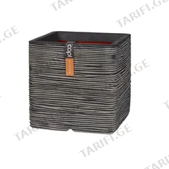 ქოთანი ყვავილის Capi Europe Planter Rib NL 40x40x40სმ ანტრაციტი