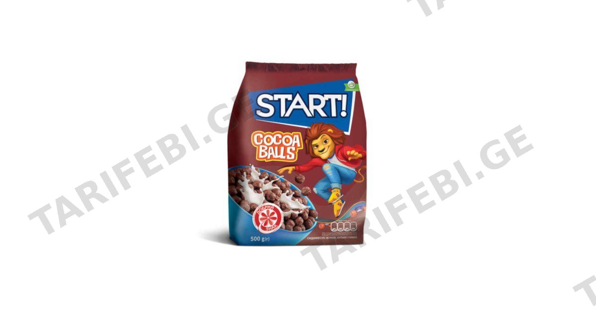 "START"- ბურბუშელა "კაკაოს ბურთები" 500გრ