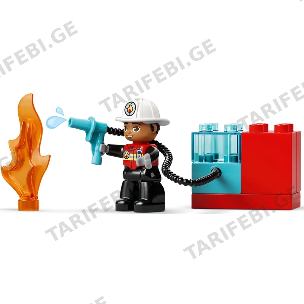 ლეგო DUPLO Town Fire Truck with Hose and Firefighter 10473