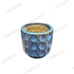 ქოთანი კერამიკული Mega Collections Viva Cylinder Blue D8H7.5