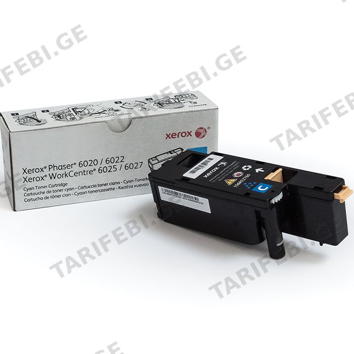 კარტრიჯი XEROX ORIGINAL CARTRIDGE 106R02760 FOR P6020/6022/WC6025/6027 CYAN TONER 1K