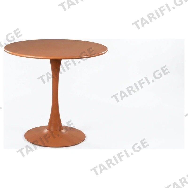მეტალის მრგვალი მაგიდა ეზოსთვის COMFORT ROOM T-68 80 სმ ტერაკოტას ფერი
