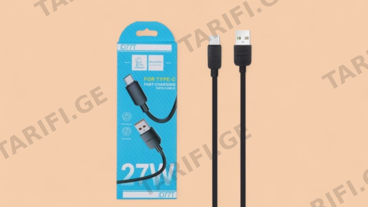 VDENMENV D77T Type-C to USB კაბელი