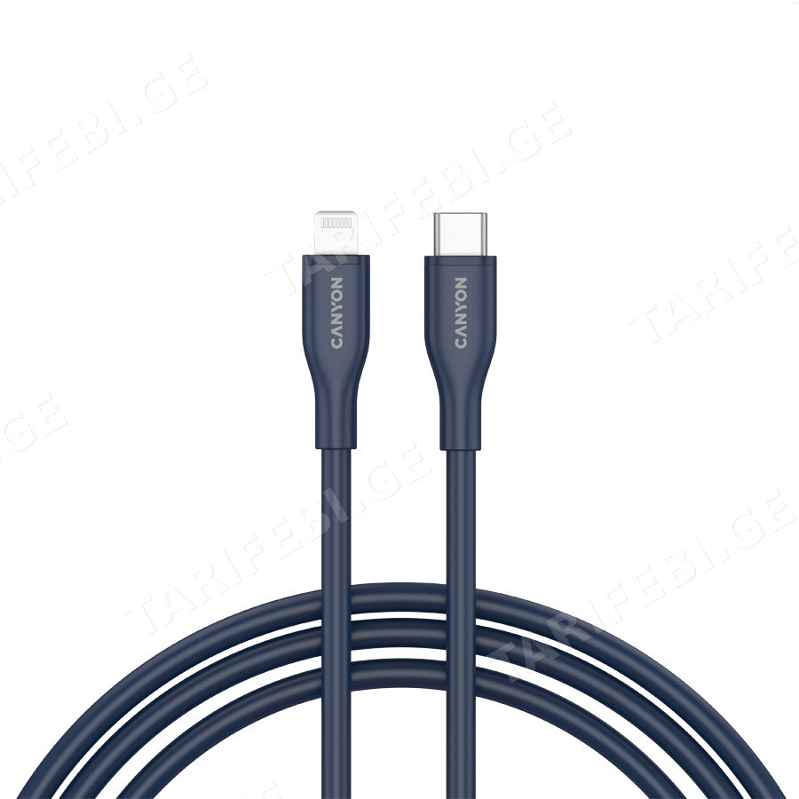 CANYON cable CLNM60 C-L 60W MFI 1m Silicon Blue