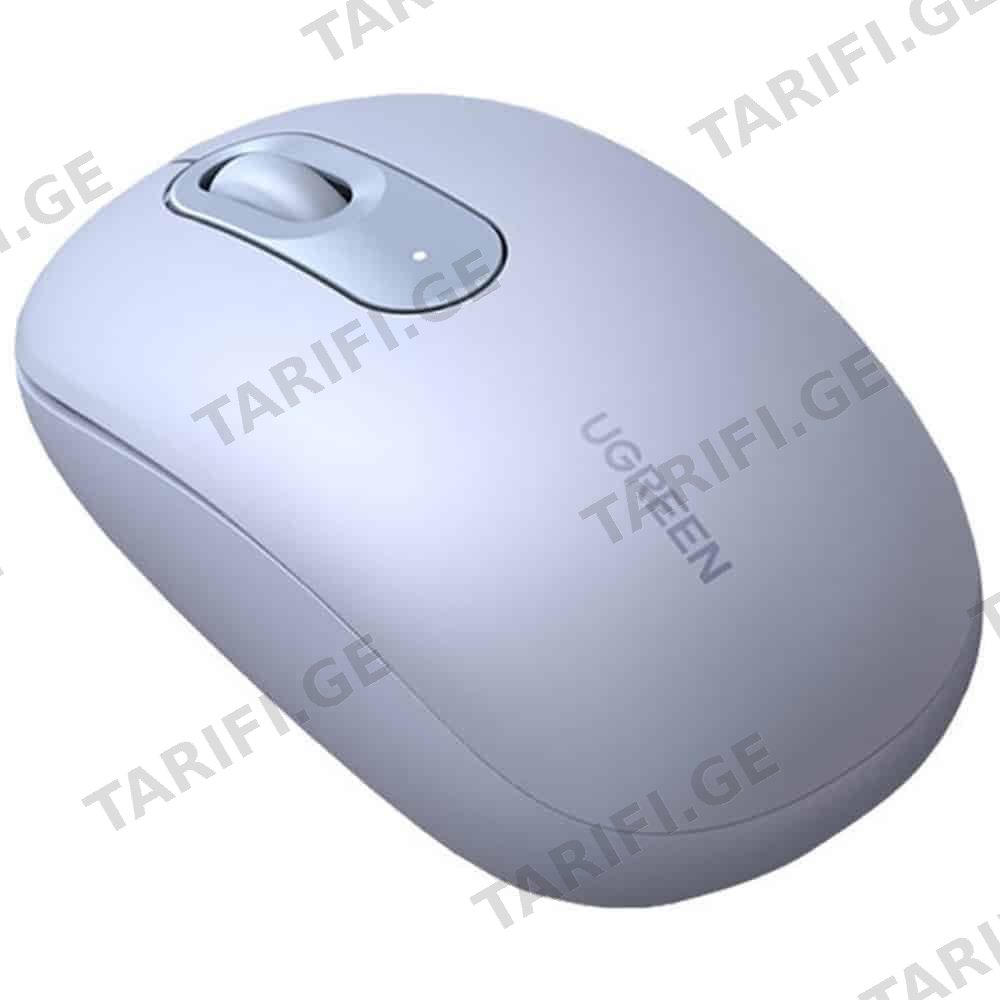 მაუსი UGREEN MU105 (90671), Wireless, USB, Mouse, Dusty Blue