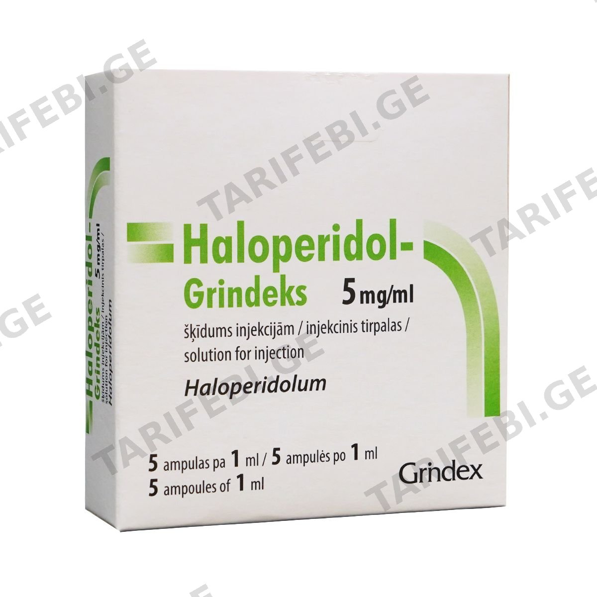 ჰალოპერიდოლი - Haloperidol 5მგ/მლ 1მლ 5 ამპულა