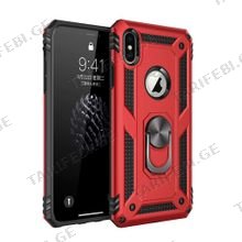 iPhone XS Sofia Ring Case სილიკონის ქეისი ბეჭდით - წითელი