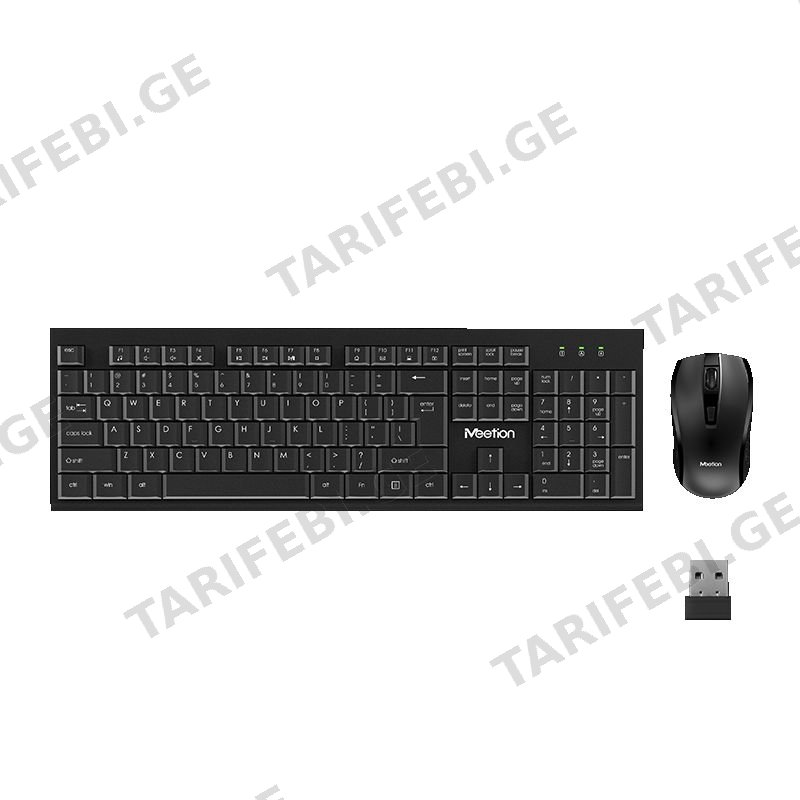 კლავიატურა MeeTion C4120 2.4G Wireless Combo Black