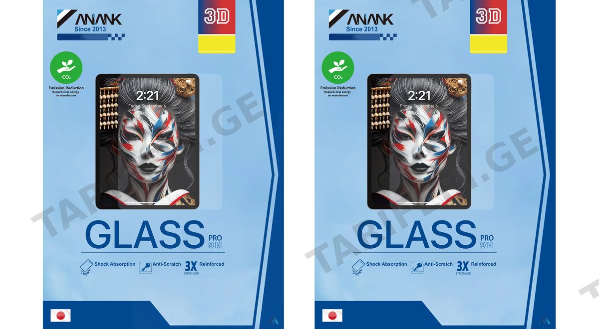 iPad Pro 11’’ 2024/2025 Clear Tempered Glass. 2 Pack.