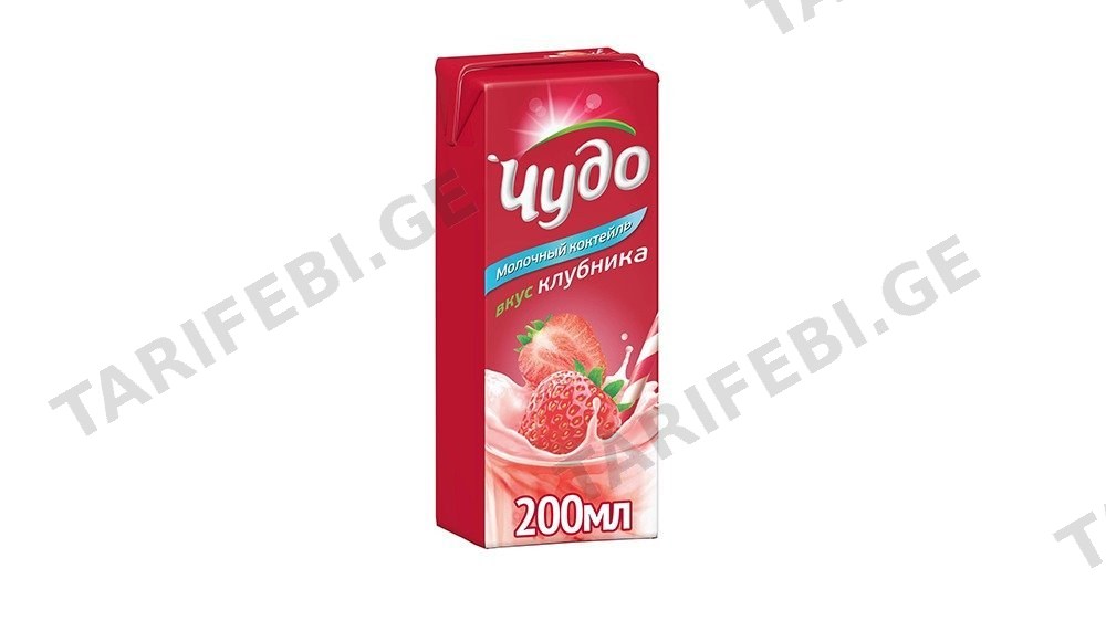 ჩუდო კოქტეილი მარწყვი 2% 200გრ