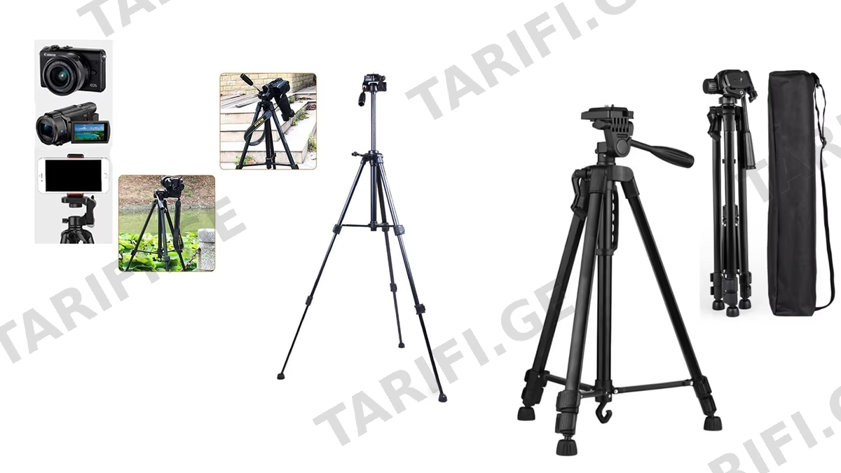 Tripod 3366 სამფეხა შტატივი დიდი ზომა შავი (1123)