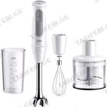 BRAUN MQ50236MWH 1000W მულტიფუნქციური ხელის ბლენდერი