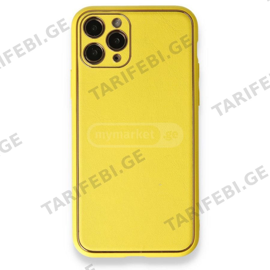 iPhone 12 Pro Max Case Coco Leather Silicone Cover, ტყავის სტრუქტურის ქეისი