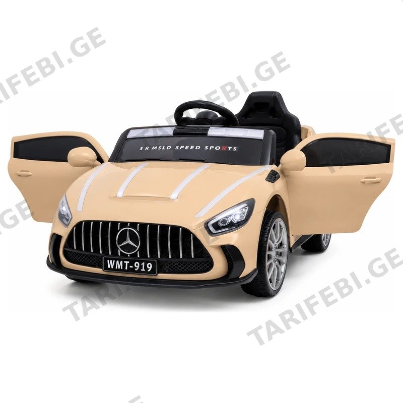 საბავშვო ელექტრო მანქანა MERCEDES-BENZ GT WMT-919-Y 12V 7AH კაუჩუკის საბურავებით წითელი